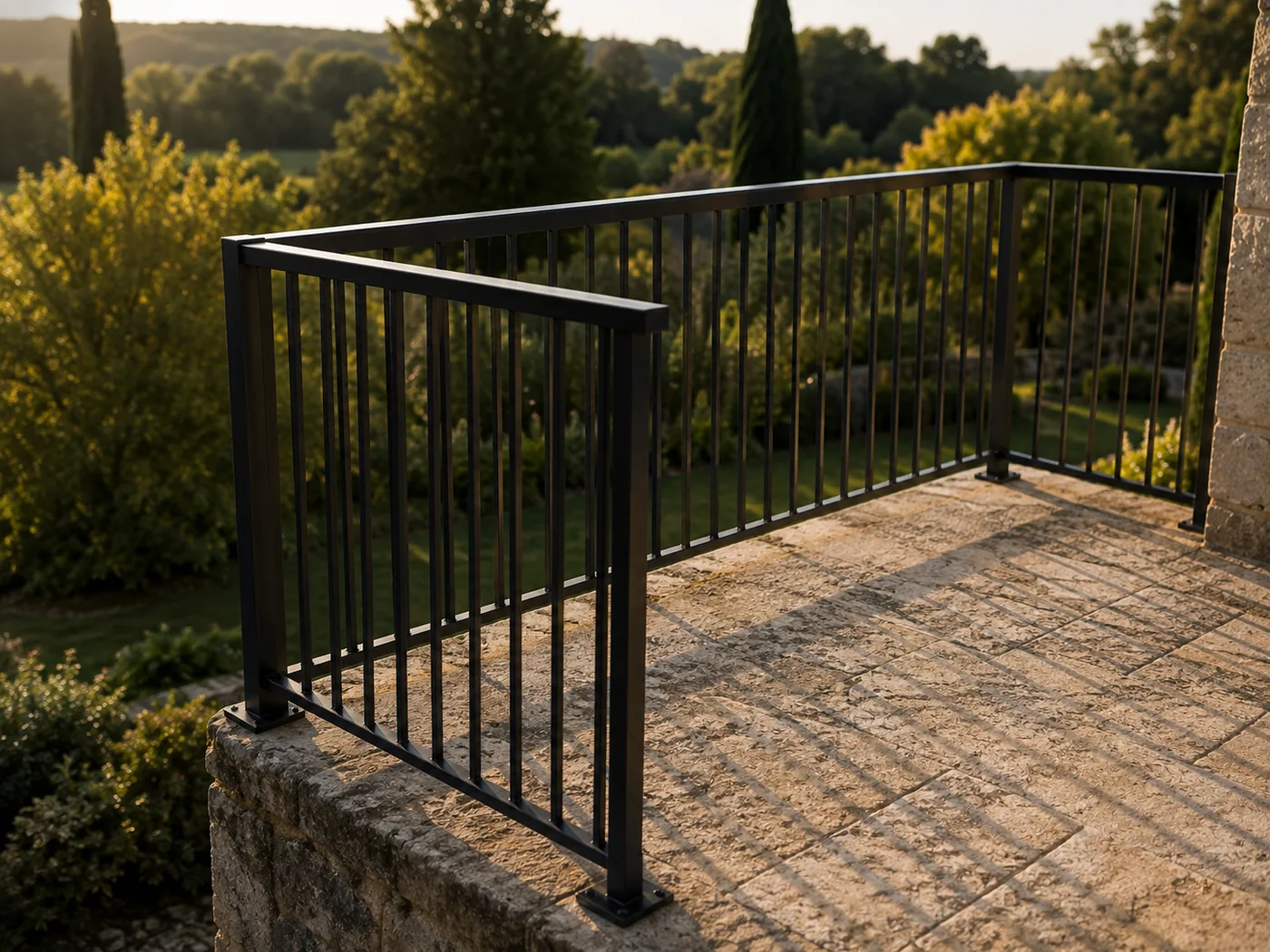 Garde-corps de terrasse en fer forgé sur mesure