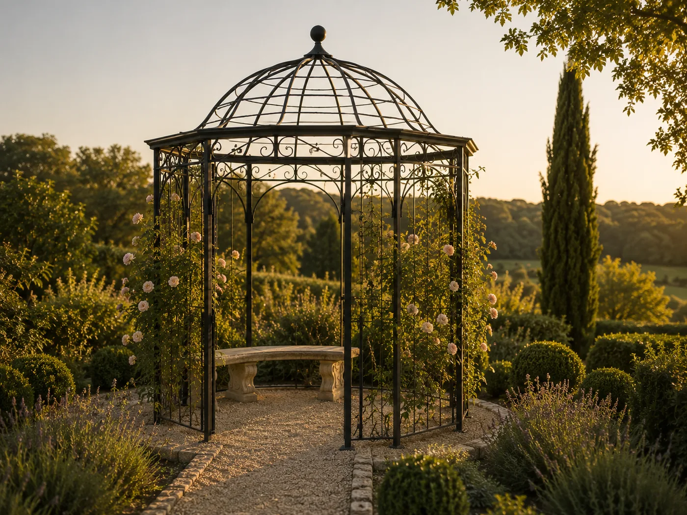 Tonnelle & gloriette en fer forgé sur mesure
